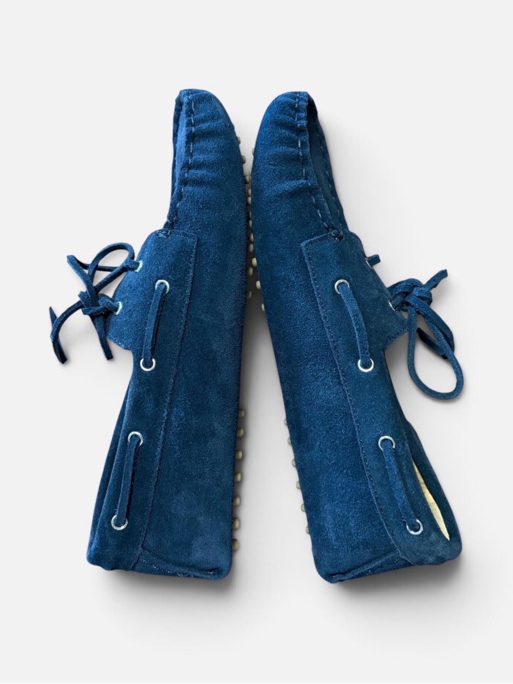 Ann Taylor Navy Suede Driving Loafers - Women 8.5
